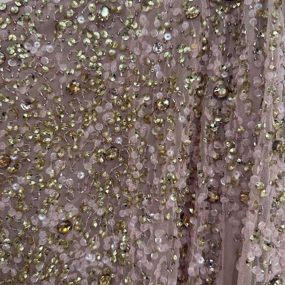 Mac Duggal One Shoulder Embellished‎ Trapeze A-Line Gown Dress Size 10 Pink 9224 - Picture 8 of 12